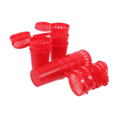 NAMOARLY 10pcs Fishing Bait Container Bait Trap for EEL Cage Fish Basket Feeder Holder