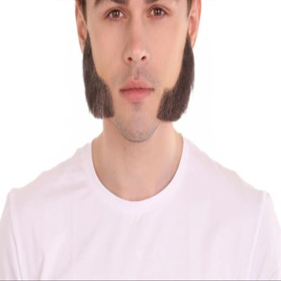 BC GOODS BY Adult Men's Brown Facial Hair Set, Mutton Chops & Sideburns, Flame-retardant Synthetic Fiber - Brown