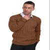 KUYIGO Mens Sweater Crewneck Cable Knit Pullover Sweater Casual Twist Textured Sweaters Coffee XL view 2
