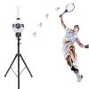JJENXYYDS Portable Badminton Pitching Machine,Automatic Badminton Serve Equipment Practice Device,Shuttlecock Serve Robot Adjustable Angle with Serving Frequency 3-10s / Ball for Practicing view 1