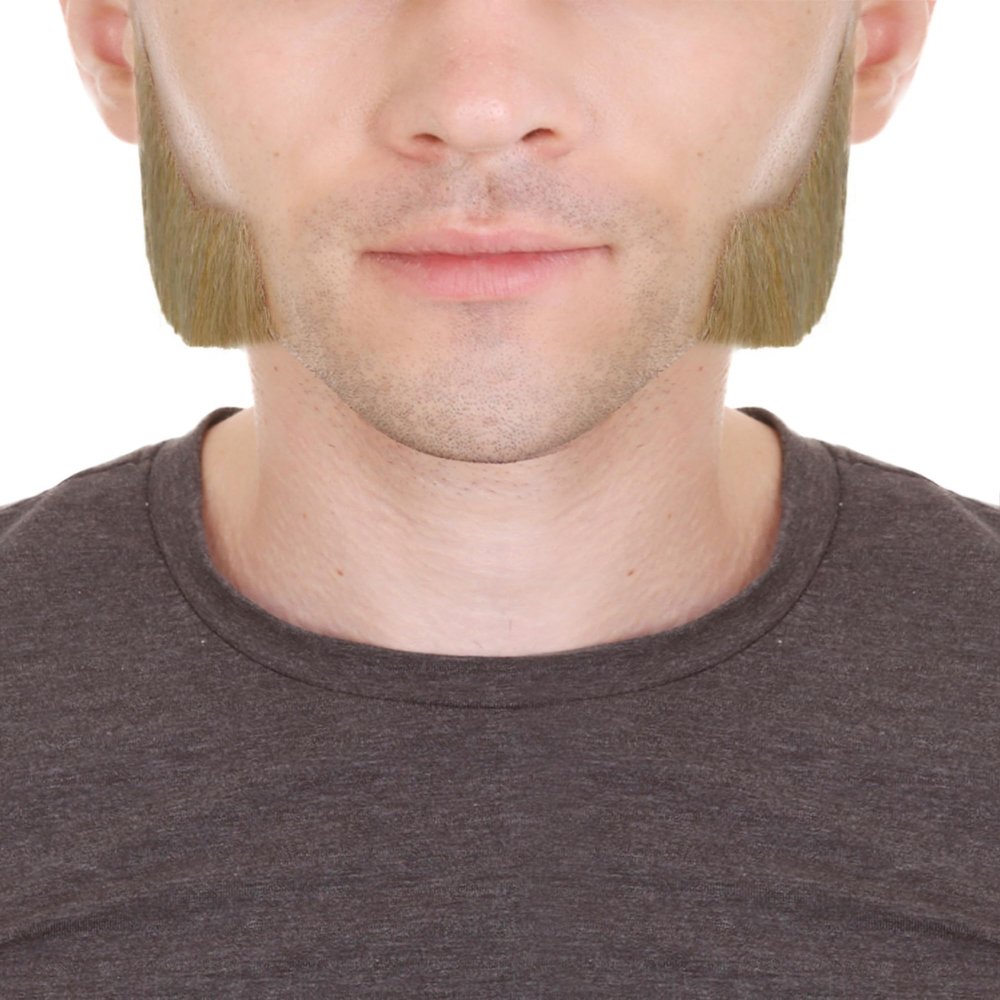 BC GOODS BY Mens Authentic-Looking Mutton Chops Sideburns -Blonde