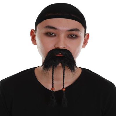 BC GOODS BY Authentic Pirate Mustache and Beard Combo for Adults, Thick and Straight-Black