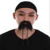 BC GOODS BY Authentic Pirate Mustache and Beard Combo for Adults, Thick and Straight-Black view 1