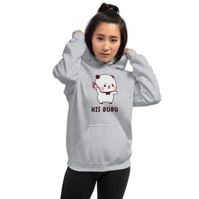 Andii His Bubu Dudu and Slipper on Hand Unisex Hoodie Sport Grey