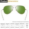 Joopin 3 Pack Classic Oversized Aviation Polarized Sunglasses UV Protection, Blue Teardrop Sun Glasses, Mirror Pink Sunnies, No Tangle Purple Shades Women Men view 3