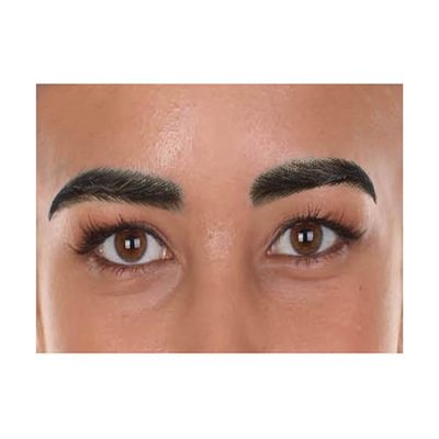 BC GOODS BY Unisex Novelty Eyebrows | Self-Adhesive Bushy Faux Hair, Flame-retardant Synthetic Fiber - Dark Brown