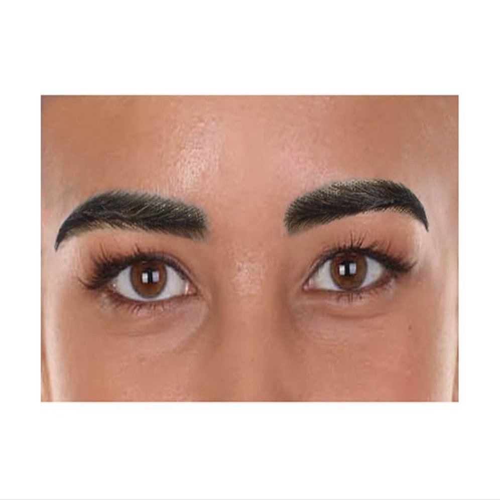 BC GOODS BY Unisex Novelty Eyebrows | Self-Adhesive Bushy Faux Hair, Flame-retardant Synthetic Fiber - Dark Brown