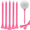 WINGOLFER Golf Tees,100 Packs of 3 1/4 Inch Golf tees, Professional Natural Bamboo Golf Tees,Durable & Stable Professional Tee System,Reducing Friction & Side Spin(Pink) view 1