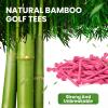 WINGOLFER Golf Tees,100 Packs of 3 1/4 Inch Golf tees, Professional Natural Bamboo Golf Tees,Durable & Stable Professional Tee System,Reducing Friction & Side Spin(Pink) view 3