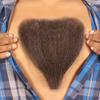 BC GOODS BY Cosplay Chest Hair for Men  Premium Human Hair Blend- Dark Brown view 1