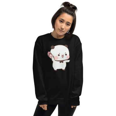 Bubu and Dudu with Slipper in Hand Unisex Sweatshirt Black