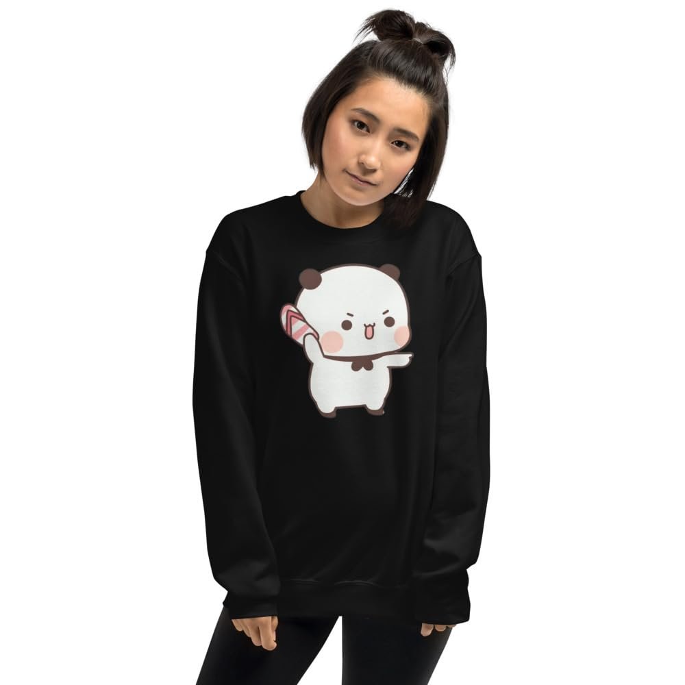 Bubu and Dudu with Slipper in Hand Unisex Sweatshirt Black