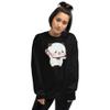 Bubu and Dudu with Slipper in Hand Unisex Sweatshirt Black view 1