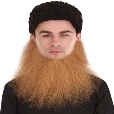 BC GOODS BY Light Brown Men's Long Beard Set Cosplay Facial Hair Accessory