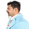 BC GOODS BY Adult Men's Chinese Super Villain Mustache  Realistic Fake Human Hair- Black view 4