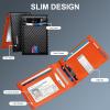 SMART LB Wallet Tracker for Men Tracker Wallet with 10 Card Slots (IOS Only) - Gift Box IncludedCarbon Black & Orange view 4
