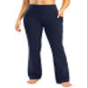 28"/30"/32"/34" Inseam Women's Bootcut Yoga Pants Long Bootleg High-Waisted Flare Pants with Pockets GRK002-navy30-3XL view 2