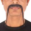 BC GOODS BY Adult Men's Chinese Super Villain Mustache  Realistic Fake Human Hair- Dark Black view 1