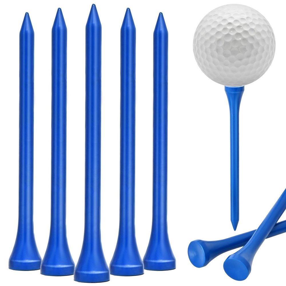 WINGOLFER Golf Tees,100 Packs of 3 1/4 Inch Golf tees, Professional Natural Bamboo Golf Tees,Durable & Stable Professional Tee System,Reducing Friction & Side Spin(Blue)