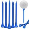 WINGOLFER Golf Tees,100 Packs of 3 1/4 Inch Golf tees, Professional Natural Bamboo Golf Tees,Durable & Stable Professional Tee System,Reducing Friction & Side Spin(Blue) view 1