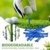 WINGOLFER Golf Tees,100 Packs of 3 1/4 Inch Golf tees, Professional Natural Bamboo Golf Tees,Durable & Stable Professional Tee System,Reducing Friction & Side Spin(Blue) view 4
