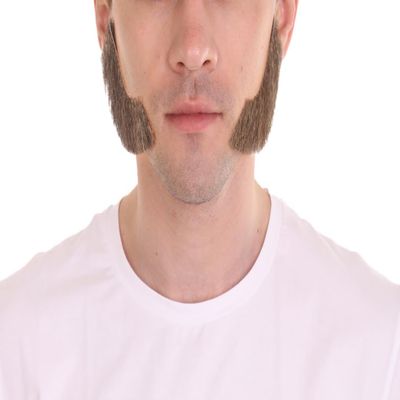 BC GOODS BY Mens Authentic-Looking Mutton Chops Sideburns -Brown