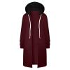 Deals 2024 Save For Later List Long Hoodie for Women Zipper Casual Drawstring Fleece Sweatshirt Oversized Jackets Coat with Pockets 2024 Fall Clothes blusas elegantes para mujer view 2