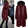 Deals 2024 Save For Later List Long Hoodie for Women Zipper Casual Drawstring Fleece Sweatshirt Oversized Jackets Coat with Pockets 2024 Fall Clothes blusas elegantes para mujer view 4