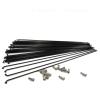USZIJIE 40pcs/lot 14G 186 188 259 261 292 294mm Sainless Steel Spokes Mountain Bike Road Fit for Bicycles Wheel Rim Spoke Part with Nippers(Black 292mm) view 1