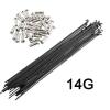 USZIJIE 40pcs/lot 14G 186 188 259 261 292 294mm Sainless Steel Spokes Mountain Bike Road Fit for Bicycles Wheel Rim Spoke Part with Nippers(Black 292mm) view 2