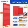 VANCL Basketball Wall Padding Mats 6' Tall Wall Pads Big Mats for Gym Wall Protection Pad Wall Mats for Gym 2'' Thick Foam Gymnastics Wall Mat 2x6 Wall Pads 72''x24''x2'' Red [2 Pack] view 2