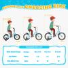 Brightpeak Kids Bike for 3-10 Years Old Boys and Girls, 14 Inch Baby Bike with Flash Lighting Training Wheels for Children, Foldable Toddler Bicycles with Dual Handbrakes, Blue view 2