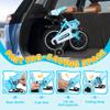 Brightpeak Kids Bike for 3-10 Years Old Boys and Girls, 14 Inch Baby Bike with Flash Lighting Training Wheels for Children, Foldable Toddler Bicycles with Dual Handbrakes, Blue view 4