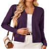 GRACE KARIN Women's Long Sleeve Cardigan V Neck Sweaters Button Down Casual Knitted Outerwear Dark Purple S view 1
