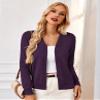 GRACE KARIN Women's Long Sleeve Cardigan V Neck Sweaters Button Down Casual Knitted Outerwear Dark Purple S view 3