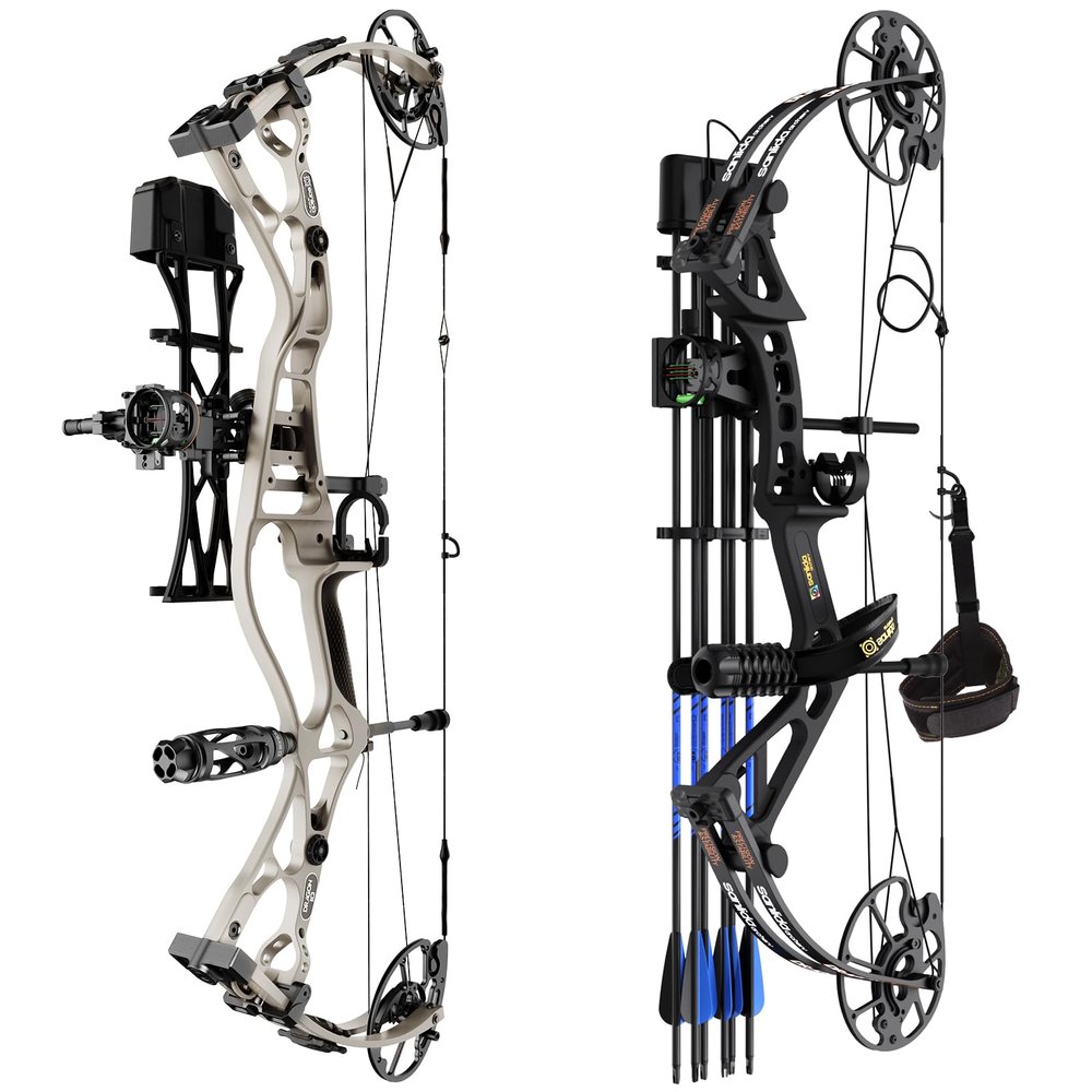 Sanlid Archery Dragon 10 Compound Bow Package 30"-32" Draw Length, 60-70# Draw Weight Desert and Dragon X7 Compound Bow Kit