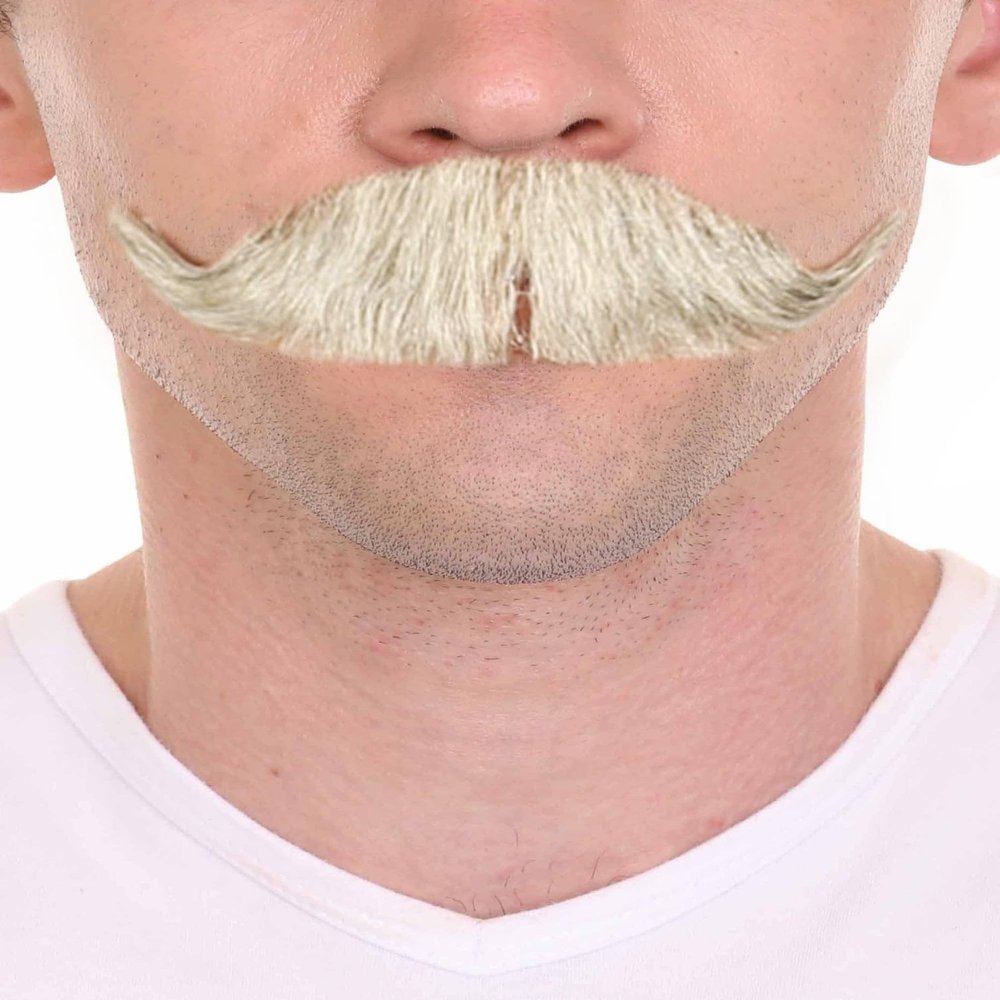 BC GOODS BY Cosplay-Ready Mustache Set for White Men - Perfect Facial Hair Accessory