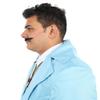 BC GOODS BY Men's Black Facial Hair Moustache Set Ideal for Cosplay Looks, Flame-Retardant Synthetic Fiber view 4