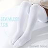 Coziwill Socks Girls Tights Seamless Toddler Stockings Tights Soft Cotton Cable Knit School Girls Leggings Kids 8-10 Years 3 Pack(White, L) view 4