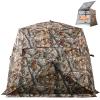 ShedOFF Extra Large 360 See Through Wide Bottom Hunting Blind with Portable Hunting Chair, Extra Large Ground Blinds for Deer Turkey Duck Hunting, Adjust Windows with Silent Zipper(Camo Pine-Cones) view 1