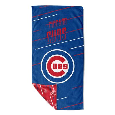 Northwest MLB Splitter Double-Sided Quick Dry Microfiber Beach Towel 64" x 32" with Mesh Travel Bag (Chicago Cubs)