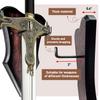 FLURSAILE Sword Plaque Wall Mount Vertical Display Holder Adjustable Stand for Bow Medieval Dagger Axe (2pcs Medium Brown) view 3