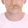 BC GOODS BY Men's Human Hair Mustache, Cosplay Facial Hair Accessory, Flame-Retardant Synthetic Fiber - Blonde view 1