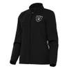 Antigua Women's Black Las Vegas Raiders Links 2 Golf Full-Zip Jacket view 1