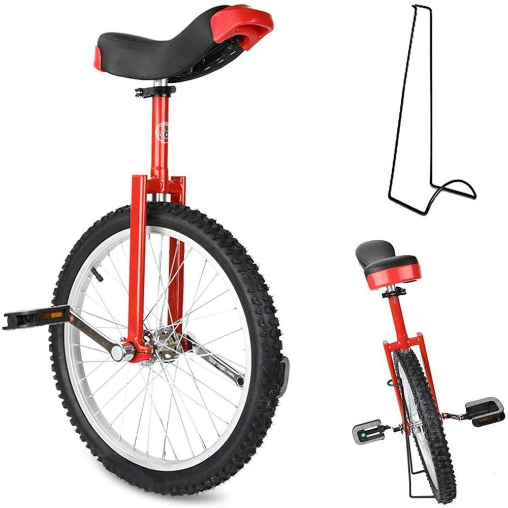 YXCUSAM Unicycle, Height Adjustable Wheel Balance Unicycle with Unicycle Stand for Street Riding, Performing Stunts