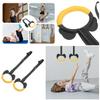 SquEqu Kids Gymnastic Rings with Adjustable Straps Pull up Olympic Rings for Kids Pull Up Bar Doorway Chin up Bar Strength Training Climbing Dome Outdoor Jungle Gym Hanging Stretching Height Increase view 3