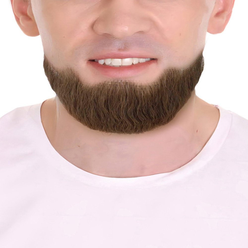 BC GOODS BY Mens Cosplay Facial Hair Genuine Human Hair Beards, Dark Brown