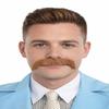 BC GOODS BY Men's Cowboy Realistic Mustache  Thick Self Adhesive Horseshoe Style Human Hair - Facial Hairpiece For Cosplay, Costume Parties, Themed Events & Special Occasions - Golden Blonde view 1
