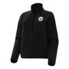 Antigua Women's Black Pittsburgh Steelers Figure Half-Zip Sweatshirt view 1