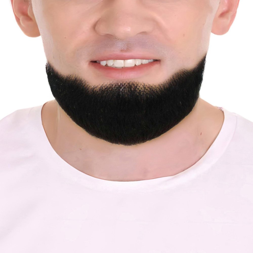 BC GOODS BY Mens Cosplay Facial Hair Genuine Human Hair Beards, Black
